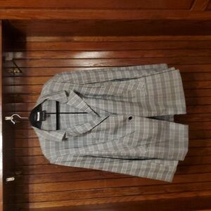 LANE BRYANT SIZE 26 Gray Plaid Women's Blazer
